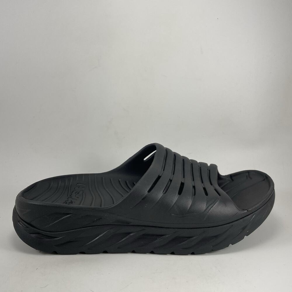 HOKA Ora Recovery Slide 2 Sandals Mens Size 12 Black Black Slip On Comfort